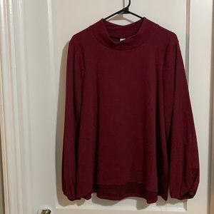Maroon/merlot long sleeve shirt. NWOT
